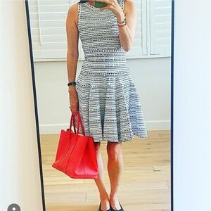 Alaia Black and White Skater Dress Sz FR 36/US 0-2
